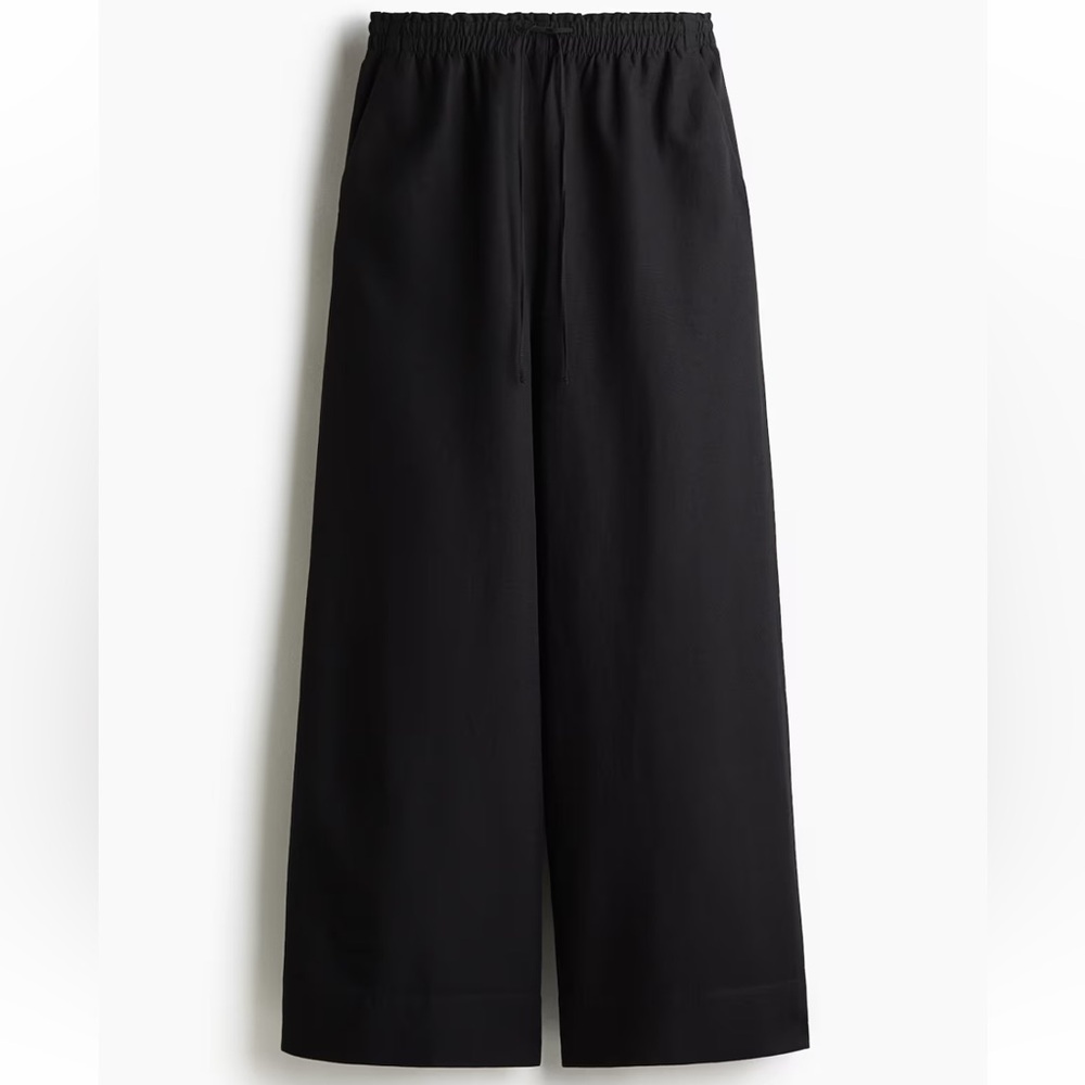 brand new wide-leg linen-blend pants